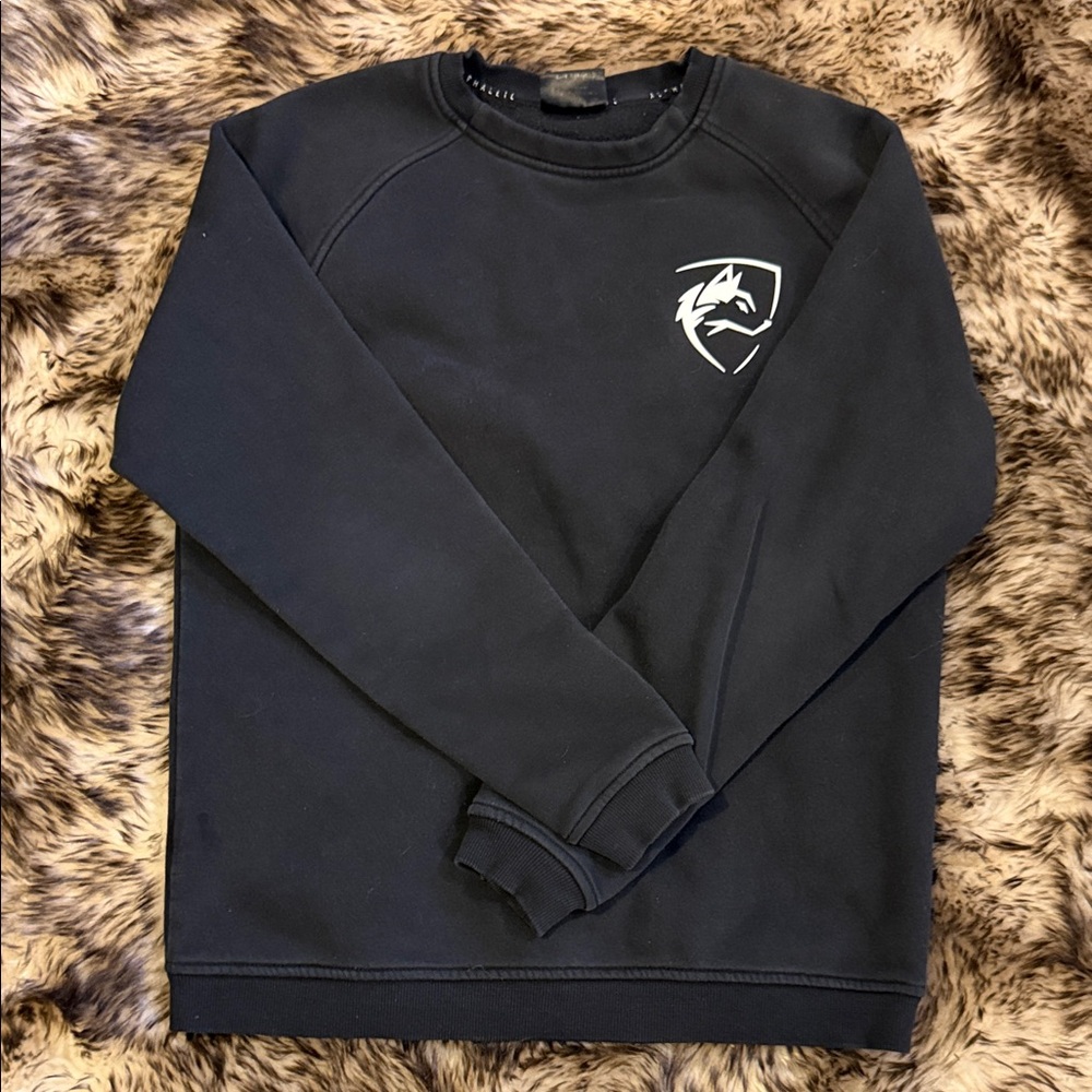 Alphalete Black Logo Crewneck Sweatshirt